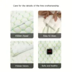 [SoftTouch] – Cuscino Premaman Regolabile a Forma di U per Schiena e Corpo con Fodera Rimovibile - immagine 6