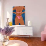 KanvasMood – Stampa Astratta Moderna su Tela senza Cornice, Poster Decorativo Verticale per Pareti di Casa, Bar o Ufficio - immagine 6