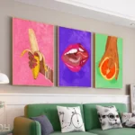 KanvasMood – Stampa Astratta Moderna su Tela senza Cornice, Poster Decorativo Verticale per Pareti di Casa, Bar o Ufficio - immagine 2