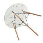 EGOONM – Tavolo Rotondo 80 cm Stile Nordico Medievale, Design Minimal per Cucina e Sala da Pranzo - immagine 3