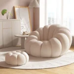 CloudLounge – Divano Singolo Stile Nordico a Forma di Zucca, Morbido e Avvolgente - immagine 6