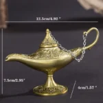 GenieWish – Lampada Magica di Aladdin in Metallo Stile Antico, Bruciatore di Incenso e Decorazione Vintage per Casa o Regalo - immagine 5