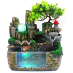 Bymaocar – Fontana Zen da Tavolo in Resina con Luci LED e Nebulizzatore per Relax e Arredo d’Interni - immagine 5