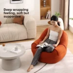 DUTRIEUX – Poltrona Nido in Flanella Sfoderabile, Stile Tatami per Piccoli Spazi - immagine 3