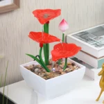 ZenDrop – Mini Fontana da Tavolo con Cascata e Luci LED, Alimentazione USB, Decorazione Feng Shui per Interni - immagine 4