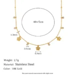 Doyours – Collana girocollo con fiori in zirconi cubici placcata oro 18K in acciaio inox - immagine 6