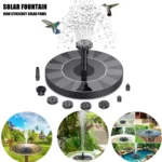 SolarSpring – Fontana Solare Galleggiante con Ugelli Intercambiabili, Pompa ad Energia Solare per Giardini, Vasche per Uccelli e Laghetti