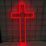 NeonGlow – Lampada al Neon a Forma di Croce con USB, Insegna LED Decorativa per Camera, Bar e Feste - immagine 2