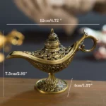 GenieWish – Lampada Magica di Aladdin in Metallo Stile Antico, Bruciatore di Incenso e Decorazione Vintage per Casa o Regalo - immagine 4