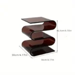 LIVRA – Tavolino Libreria in Acrilico Trasparente, Stile Nordico per Soggiorno e Ufficio - immagine 3