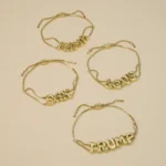 Doyours – Bracciale personalizzato con nome in rame placcato oro regolabile - immagine 4