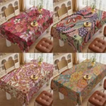 ColoreVivo – Tovaglia Impermeabile con Motivo a Righe Colorate in Poliestere, Rettangolare