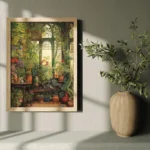 FajerminArt – Poster Botanico su Tela senza Cornice, Stampa Verde Foglia Naturale per Arredo Moderno da Interni - immagine 3