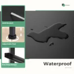 JHK – Armadio in Tessuto a 4 Strati con Struttura in Acciaio, Salvaspazio e Facile da Montare - immagine 6