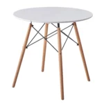 EGOONM – Tavolo Rotondo 80 cm Stile Nordico Medievale, Design Minimal per Cucina e Sala da Pranzo