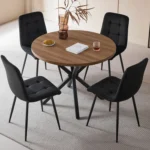 EGOONM – Set di Sedie Design in Velluto a Coste con Struttura in Metallo (2 o 4 Pezzi) - immagine 5