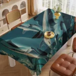 Tovaglia Classica Impermeabile – Rettangolare in Poliestere, Motivo a Righe per Casa, Eventi e Ristorazione - immagine 2