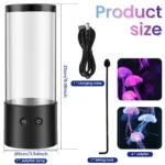 OceanGlow – Lampada Medusa LED a 7 Colori con Movimento Realistico, USB o Batteria, Luce Notturna Decorativa per Casa e Camera da Letto - immagine 2