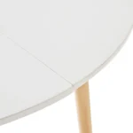 EGOONM – Set Tavolo da Pranzo Rotondo in Legno con 4 Sedie Imbottite in PU, Stile Nordico Moderno - immagine 6