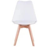 EGOONM – Set Tavolo da Pranzo Rotondo in Legno con 4 Sedie Imbottite in PU, Stile Nordico Moderno - immagine 2