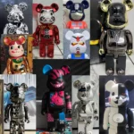 BearLux – Statua Bearbrick 400% da 28 cm, Figurina Moderna in PVC per Decorazione di Soggiorno, Camera o Ufficio