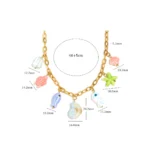 Doyours – Collana con ciondoli marini in ceramica (pesce, stella marina, tartaruga, conchiglia) in acciaio inox regolabile - immagine 6