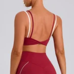 Reggiseno sportivo da yoga donna traspirante e contenitivo