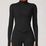 Giacca sportiva donna a manica lunga con zip per yoga e fitness - immagine 5