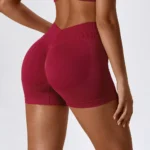 Pantaloncini sportivi donna senza cuciture scrunch push up - immagine 3