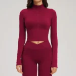 Maglia yoga donna manica lunga elasticizzata traspirante - immagine 4