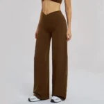 Pantaloni yoga a zampa d’elefante a vita alta donna