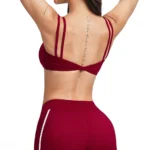 Reggiseno sportivo donna incrociato schiena antiurto - immagine 2