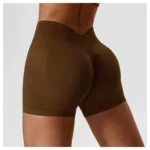 Pantaloncini sportivi donna senza cuciture scrunch push up - immagine 6