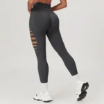 Leggings sportivi donna a vita alta senza cuciture push up - immagine 4