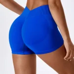Pantaloncini sportivi donna senza cuciture scrunch push up - immagine 2