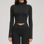 Maglia yoga donna manica lunga elasticizzata traspirante - immagine 5