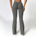 Leggings sportivi donna a vita alta svasati push up - immagine 6