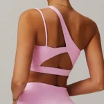 Reggiseno sportivo yoga monospalla push up schiena scoperta - immagine 3
