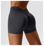 Pantaloncini sportivi donna senza cuciture scrunch push up - immagine 5