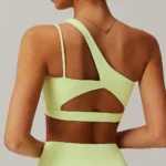 Reggiseno sportivo yoga monospalla push up schiena scoperta - immagine 5