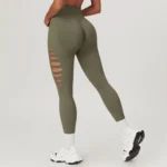 Leggings sportivi donna a vita alta senza cuciture push up - immagine 6