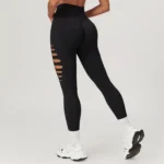 Leggings sportivi donna a vita alta senza cuciture push up - immagine 5