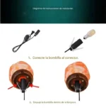 Lampada di sale Himalaya USB con base in legno - immagine 3