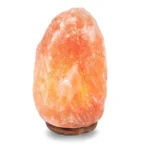 Lampada di sale rosa Himalaya con base in legno