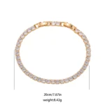 Bracciale tennis zirconi oro in acciaio inox donna - immagine 6