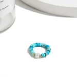 Anelli boho elastici multicolore in argilla polimerica - immagine 5