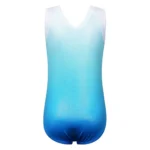 Body ginnastica bambina senza maniche con scollo a V - immagine 3