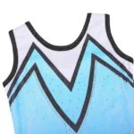 Body ginnastica bambina blu sfumato senza maniche - immagine 5