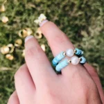 Anelli boho elastici multicolore in argilla polimerica - immagine 3