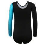 Body ginnastica artistica bambina patchwork manica lunga - immagine 2